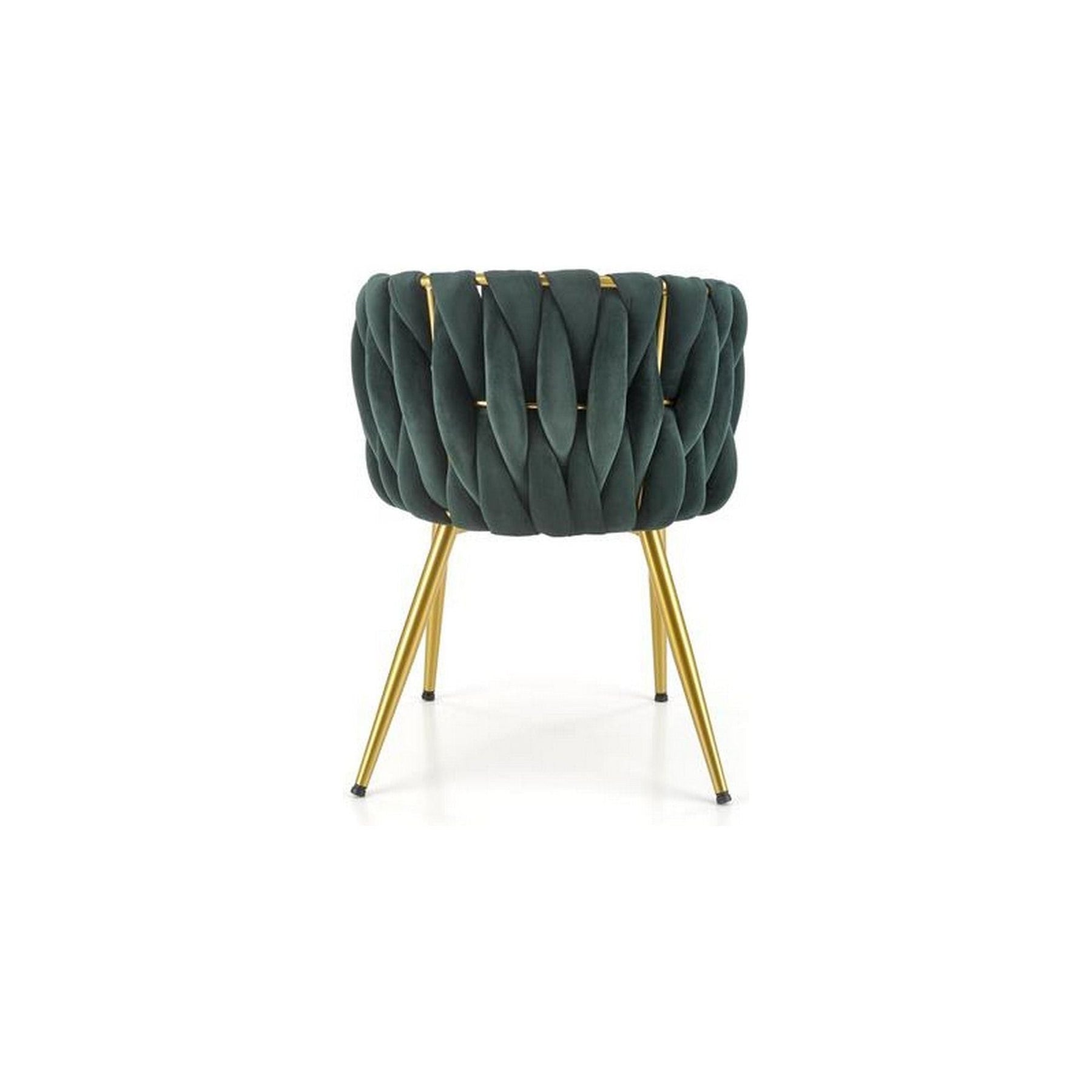 Scaun K517, verde inchis/auriu, stofa catifelata/metal, 57x60x79 cm