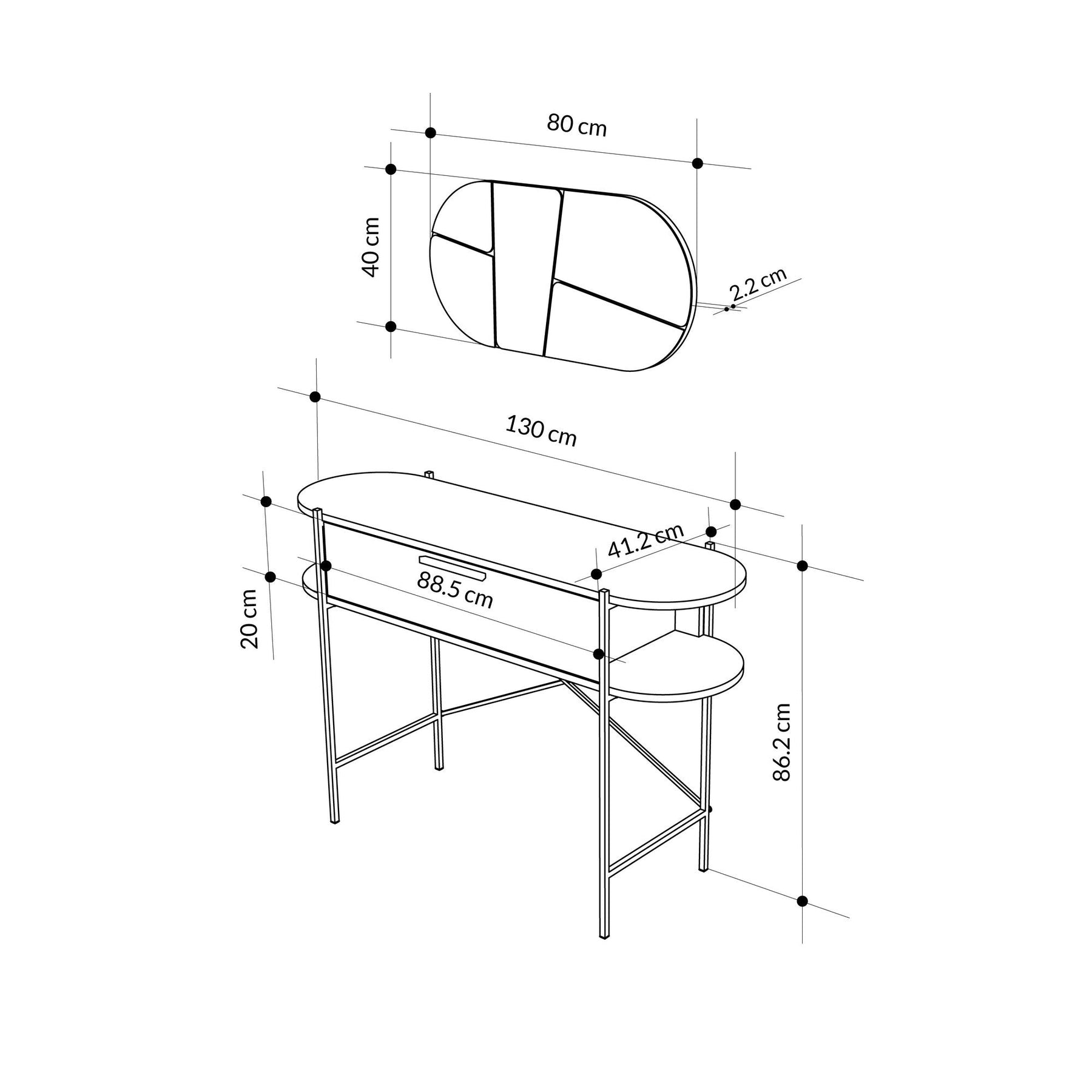 consola ot?s oakwhite 779hms4121