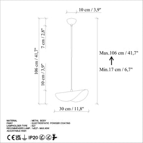 Lustre 795LMG1204, metal, 30x20x17-106 cm