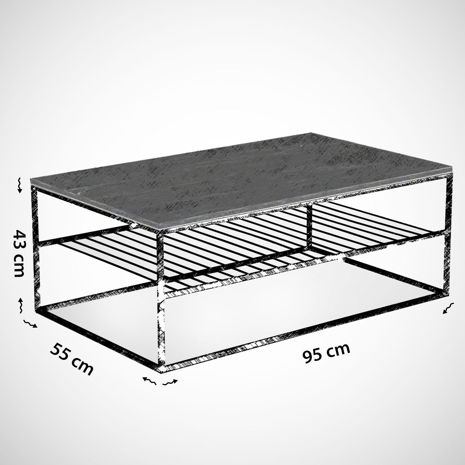 Masuta cafea Etna, alb, PAL melaminat, 95x43x55 cm