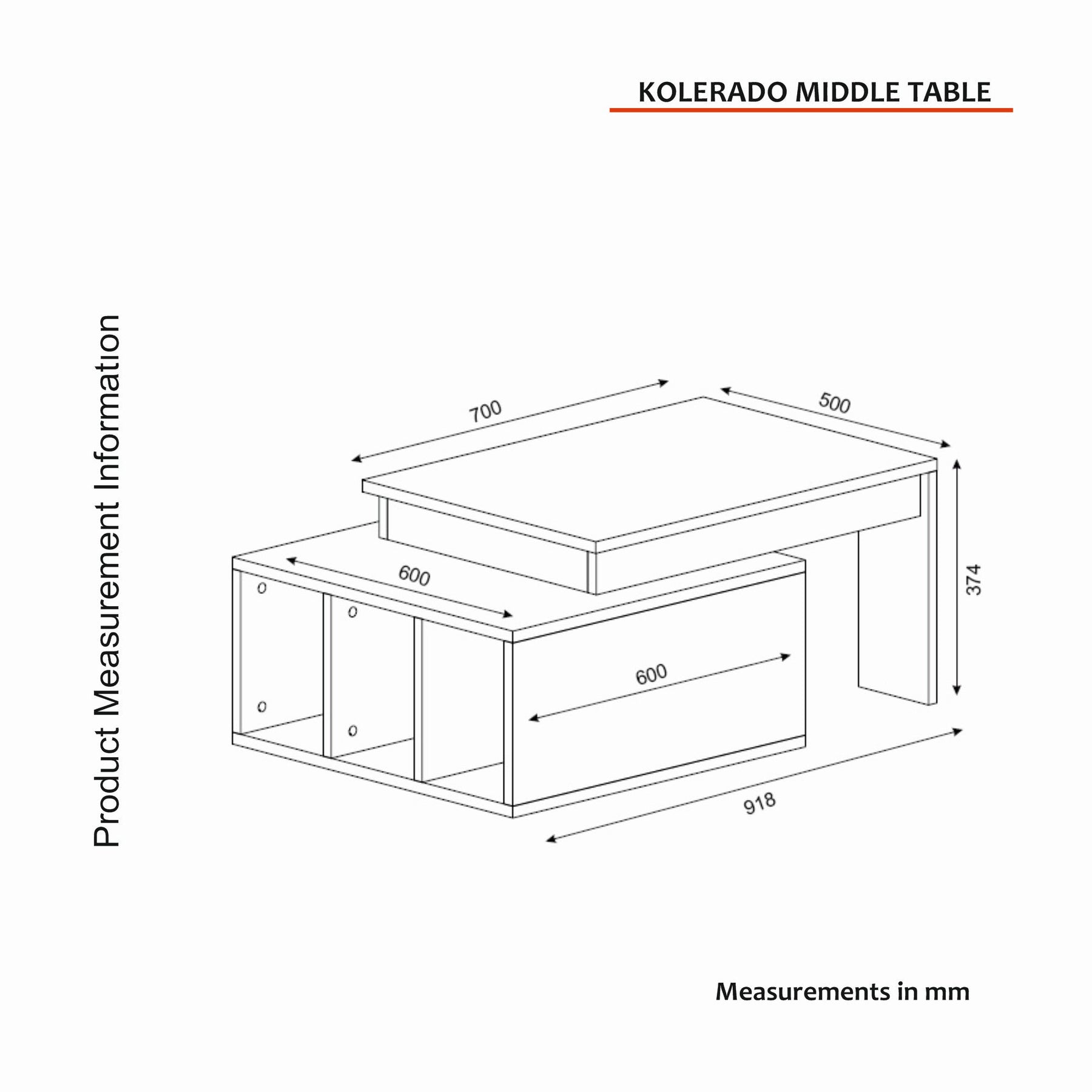 Masuta cafea KOLERADO, bej cu efect de marmura, PAL melaminat, 90x60x37 cm