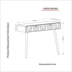 Consola FOREST, maro, PAL melaminat, 120x35x89 cm