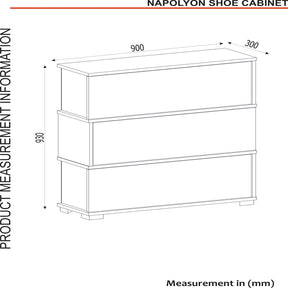 Pantofar NAPOLYON, bej/crem cu efect de marmura, PAL melaminat, 90x30x93 cm