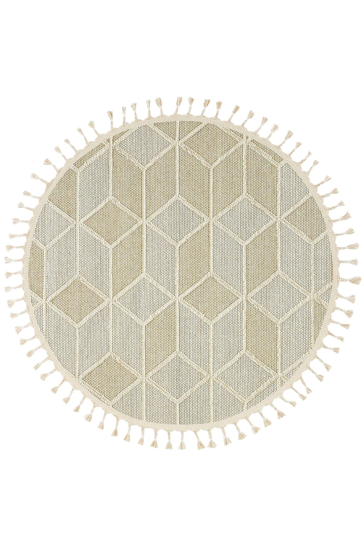 Covor ELIT, 80x80 cm, forma rotunda, polipropilena, bej, 03