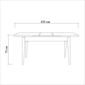 Set masa extensibila cu 2 scaune si bancheta SANTIAGO ATLANTICE, verde/stejar, PAL melaminat/stofa clasica