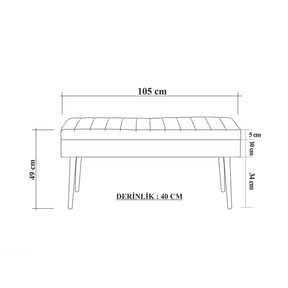 Mobilier hol VEGAS-949-0900, alb/bej/stejar, PAL melaminat/stofa catifelata, format din pantofar si bancheta