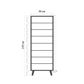 Pantofar VEGAS, stejar, PAL melaminat, 50x38x135 cm