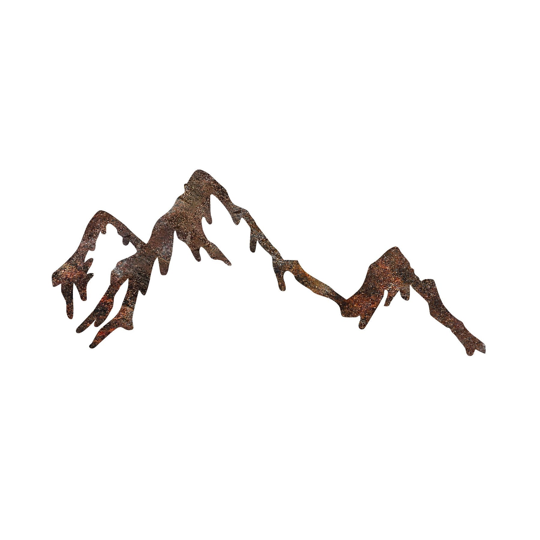 Decoratiune perete RUSTY MOUNTAIN, maro, metal, 70x45 cm