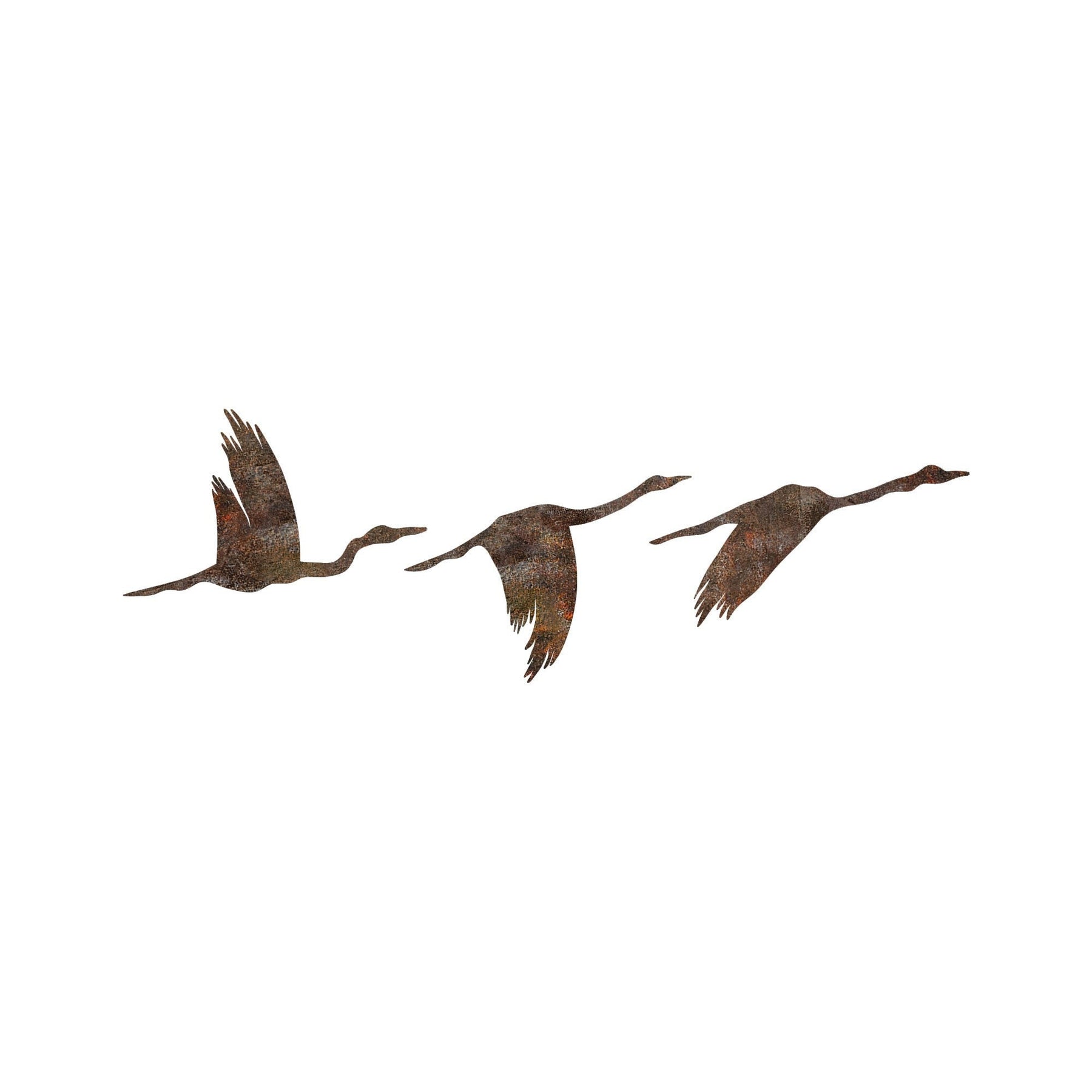 Decoratiuni perete RUSTY BIRDS 1, maro, metal