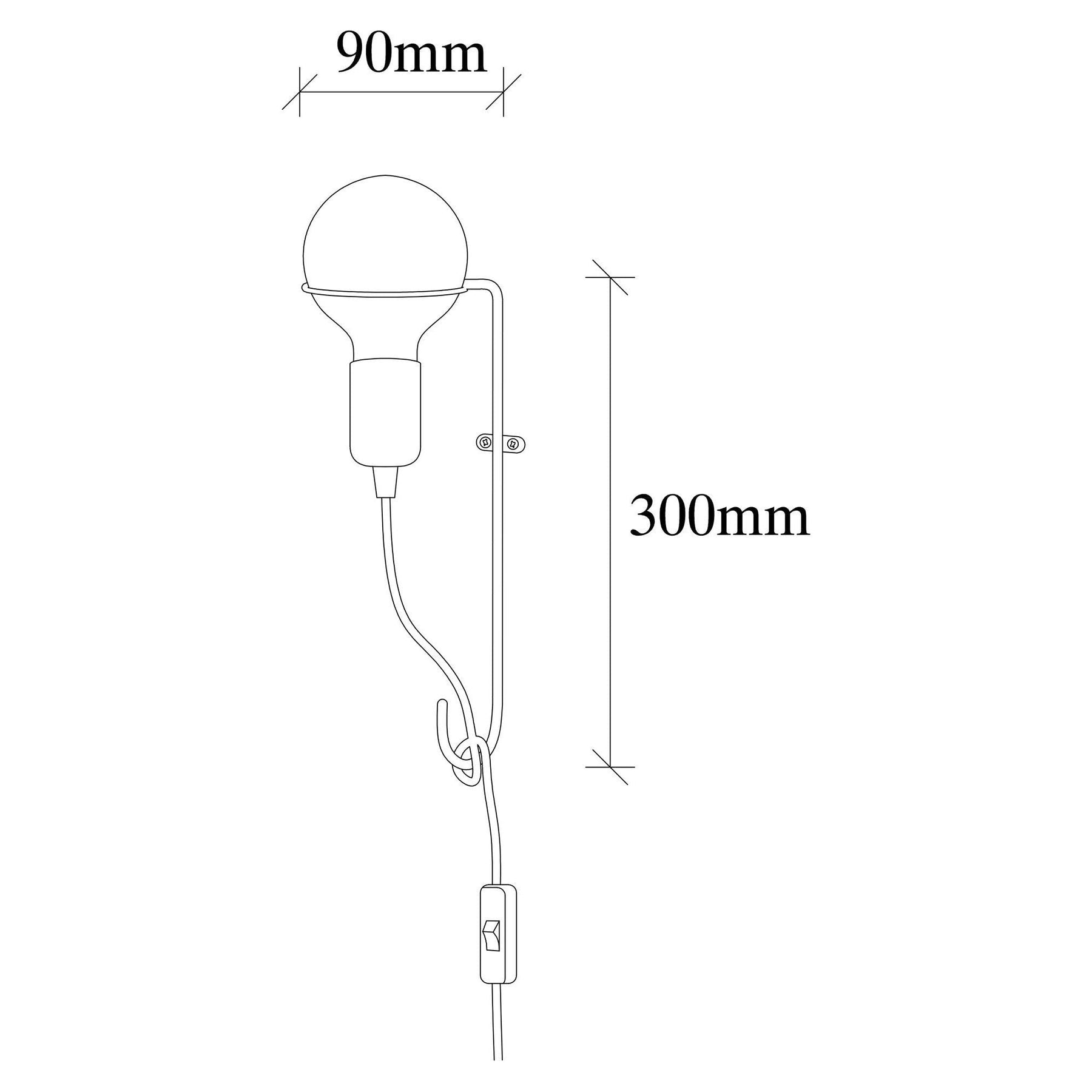 Lampa de perete Pota - 3662, auriu, fier, 9x15x30 cm