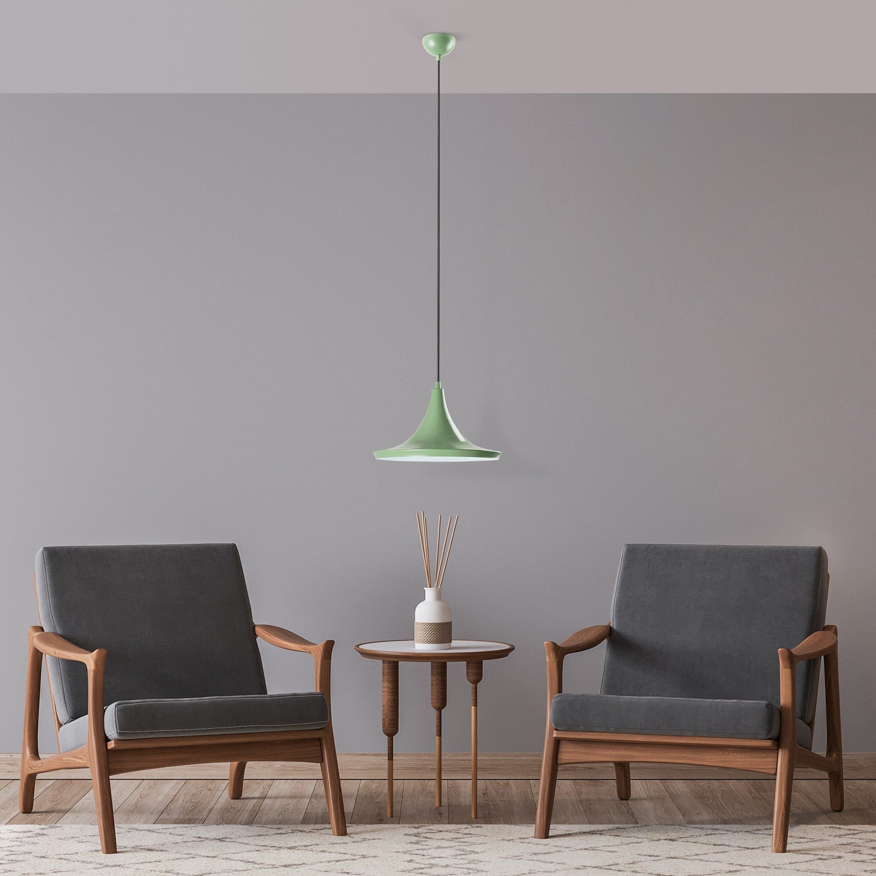 Lustra TOM 3531, verde, metal, 30x30-117 cm