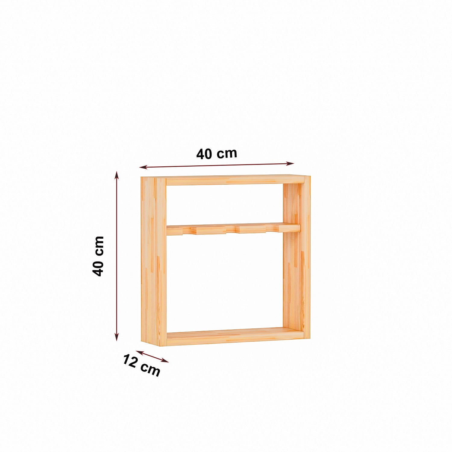 Raft bucatarie DZYD0008, stejar, lemn, 40x12x40 cm