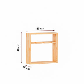 Raft bucatarie DZYD0008, stejar, lemn, 40x12x40 cm