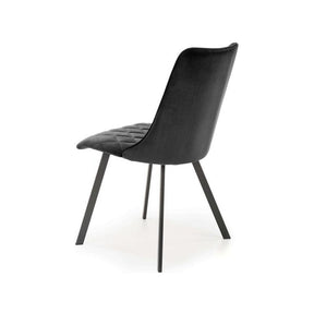 Scaun tapitat K450, negru, stofa catifelata, 44x58x85 cm