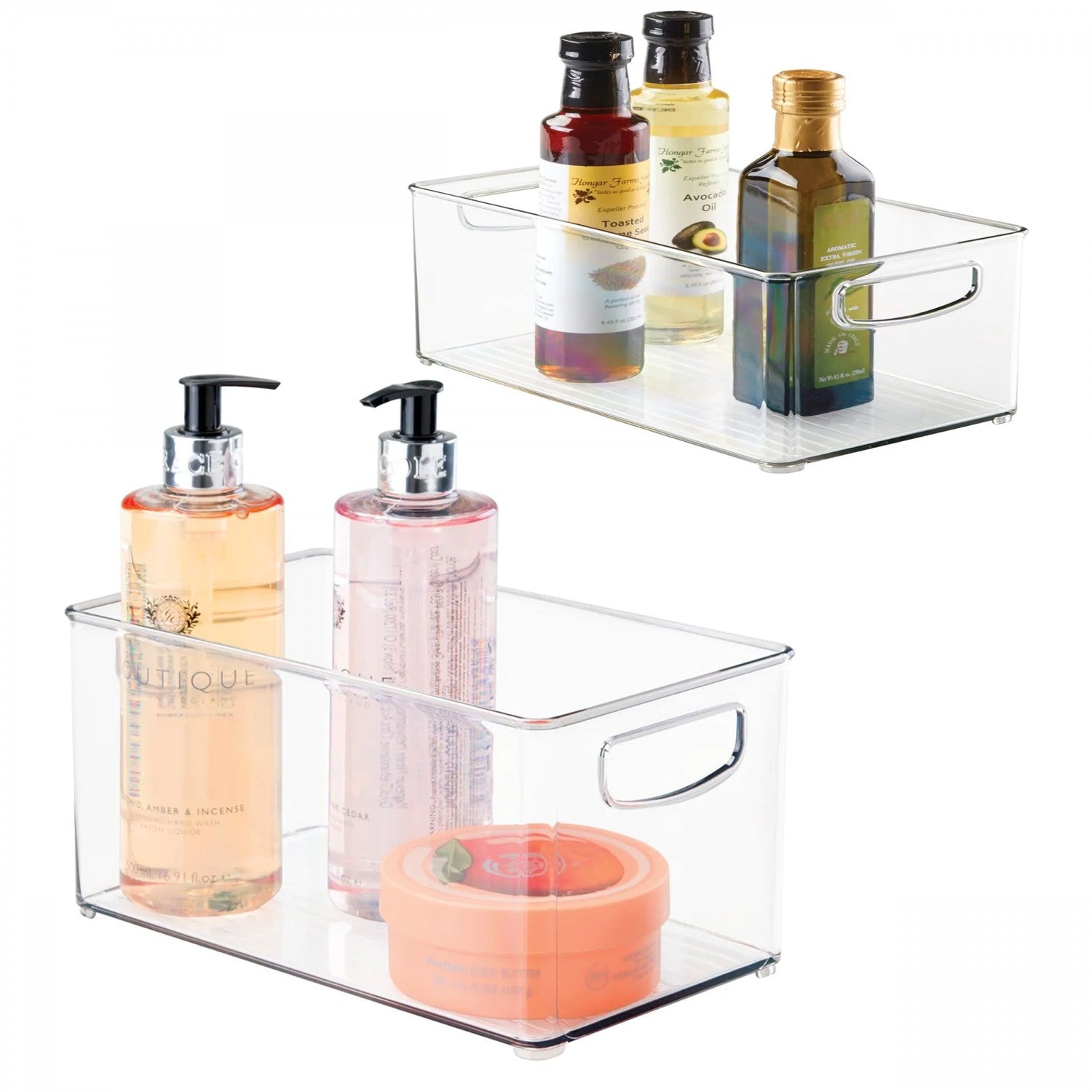 Set 2 organizatoare HMY-6378, transparent, plastic