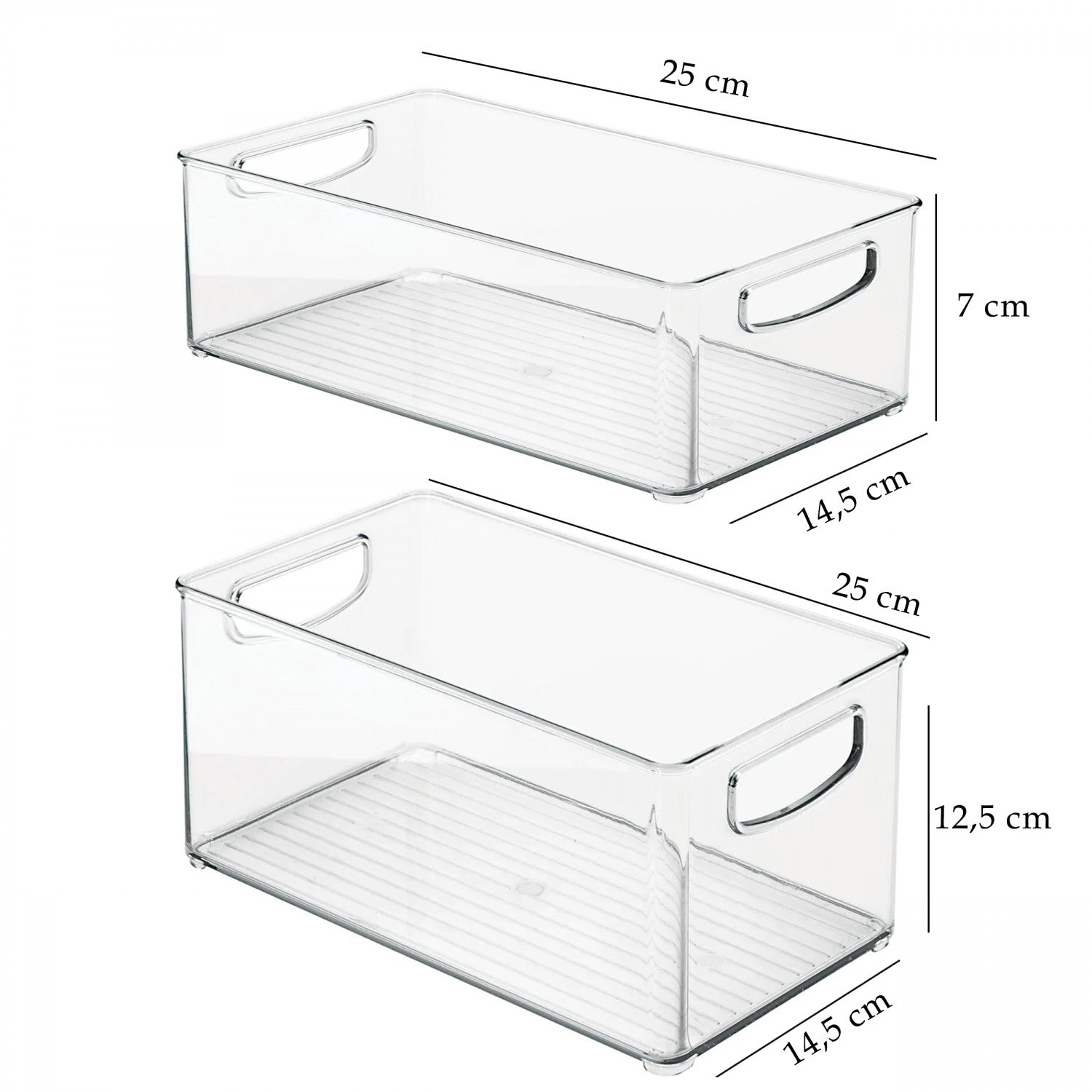 Set 2 organizatoare HMY-6378, transparent, plastic