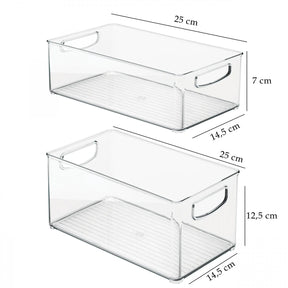 Set 2 organizatoare HMY-6378, transparent, plastic