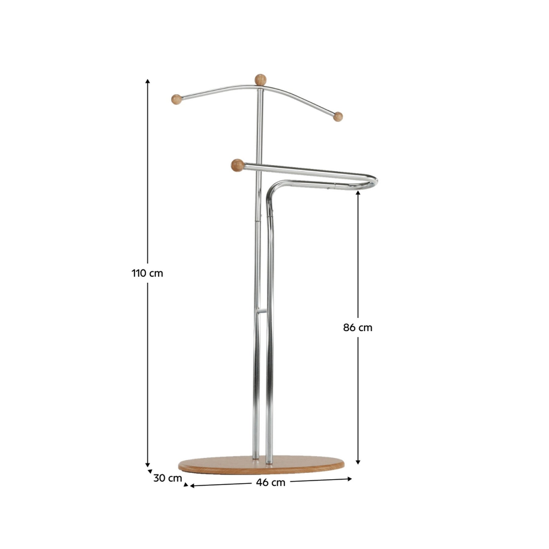 Stander ELO, crom/fag, metal, 46x30x110 cm