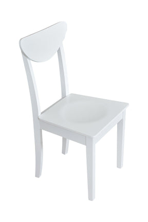 Scaun HUGO 3D, alb, lemn de fag, 43x40x86 cm