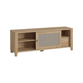 Comoda TV PARILLA, stejar, PAL laminat/MDF, 158x42x57 cm