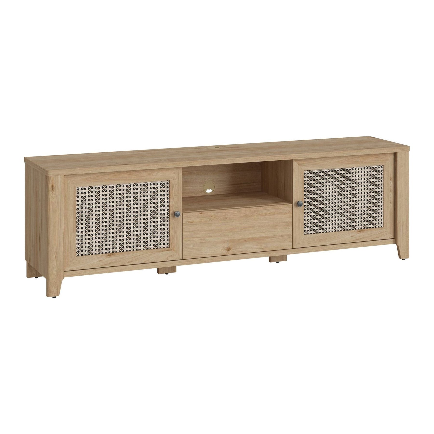 Comoda TV PARILLA, stejar, PAL laminat/MDF, 188x42x57 cm