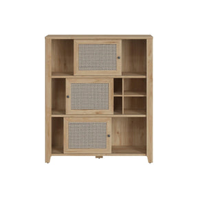 Comoda PARILLA, stejar, PAL laminat/MDF, 129x42x150 cm