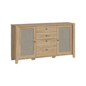 Comoda PARILLA, stejar, PAL laminat/MDF, 164x42x91 cm