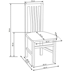 Scaun PAWEL, gri/stejar sonoma, stofa clasica/lemn de fag, 46X48X94 CM