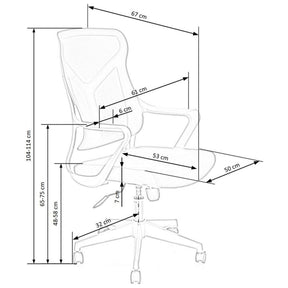 Scaun de birou SANTO, negru, plasa/polipropilena, 61x67x104 cm