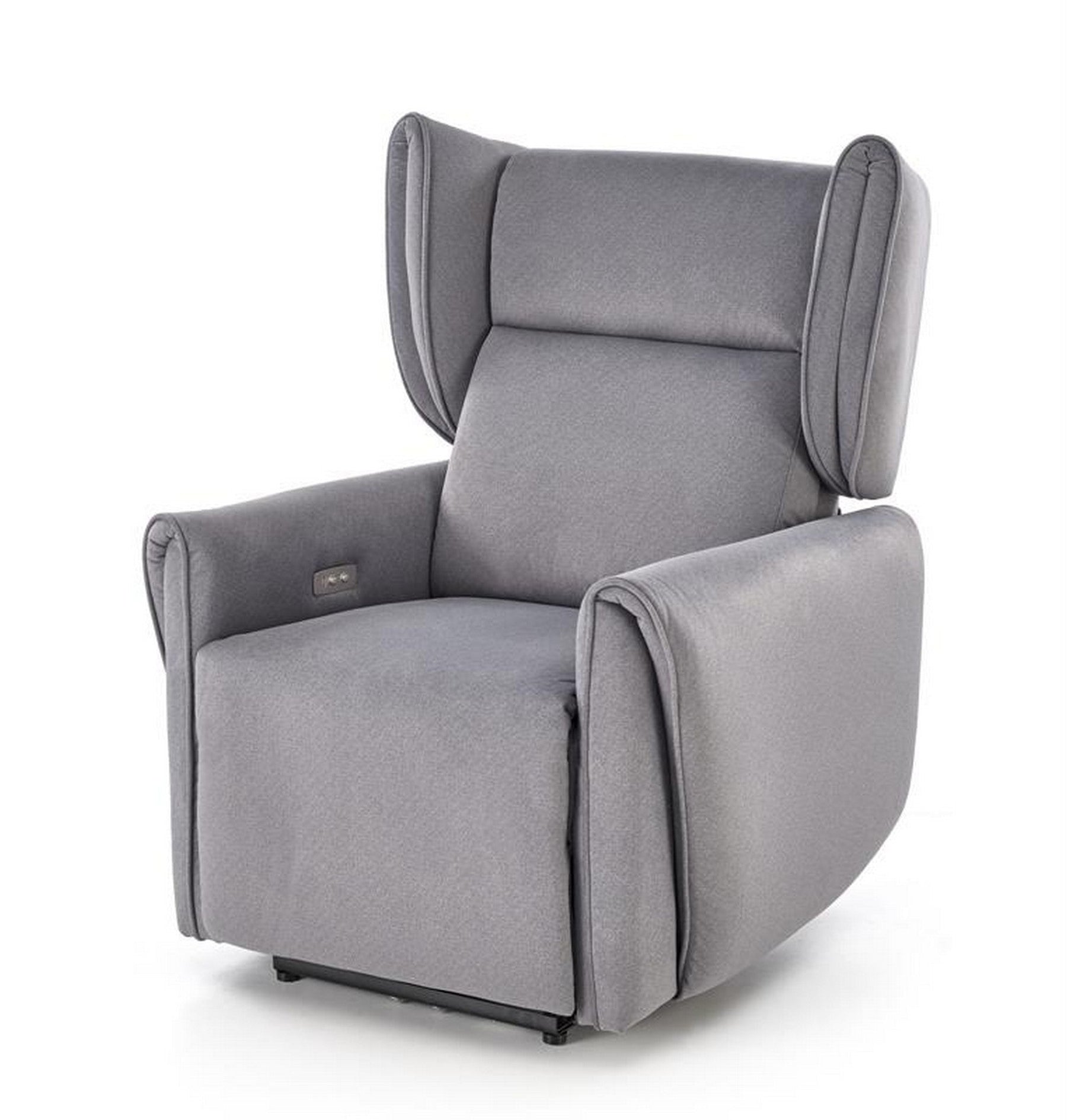 Fotoliu recliner GELATO, gri, stofa clasica, 83x91/161x95/109 cm