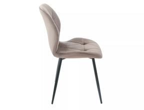Scaun RICK, cappuccino - Bluvel 38, stofa catifelata/metal, 48x41x86 cm