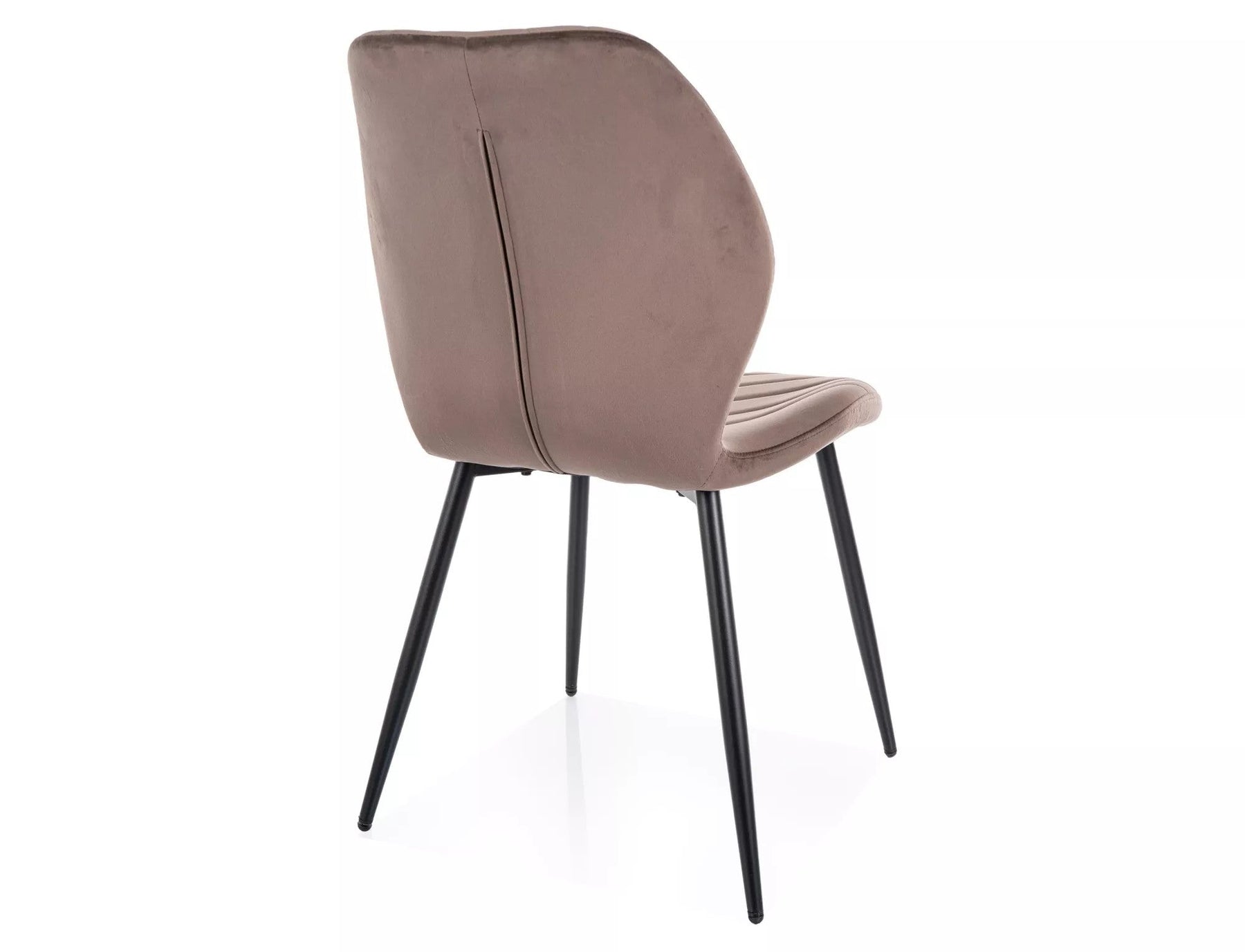 Scaun MIKE, cappuccino - Bluvel 38/negru, stofa catifelata/metal, 48x41x86 cm