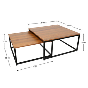 Set 2 masute KASTLER NEW TYP 1, nuc/negru, metal