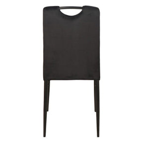 Scaun RIP, stofa catifelata neagra/negru, 44x38x92 cm