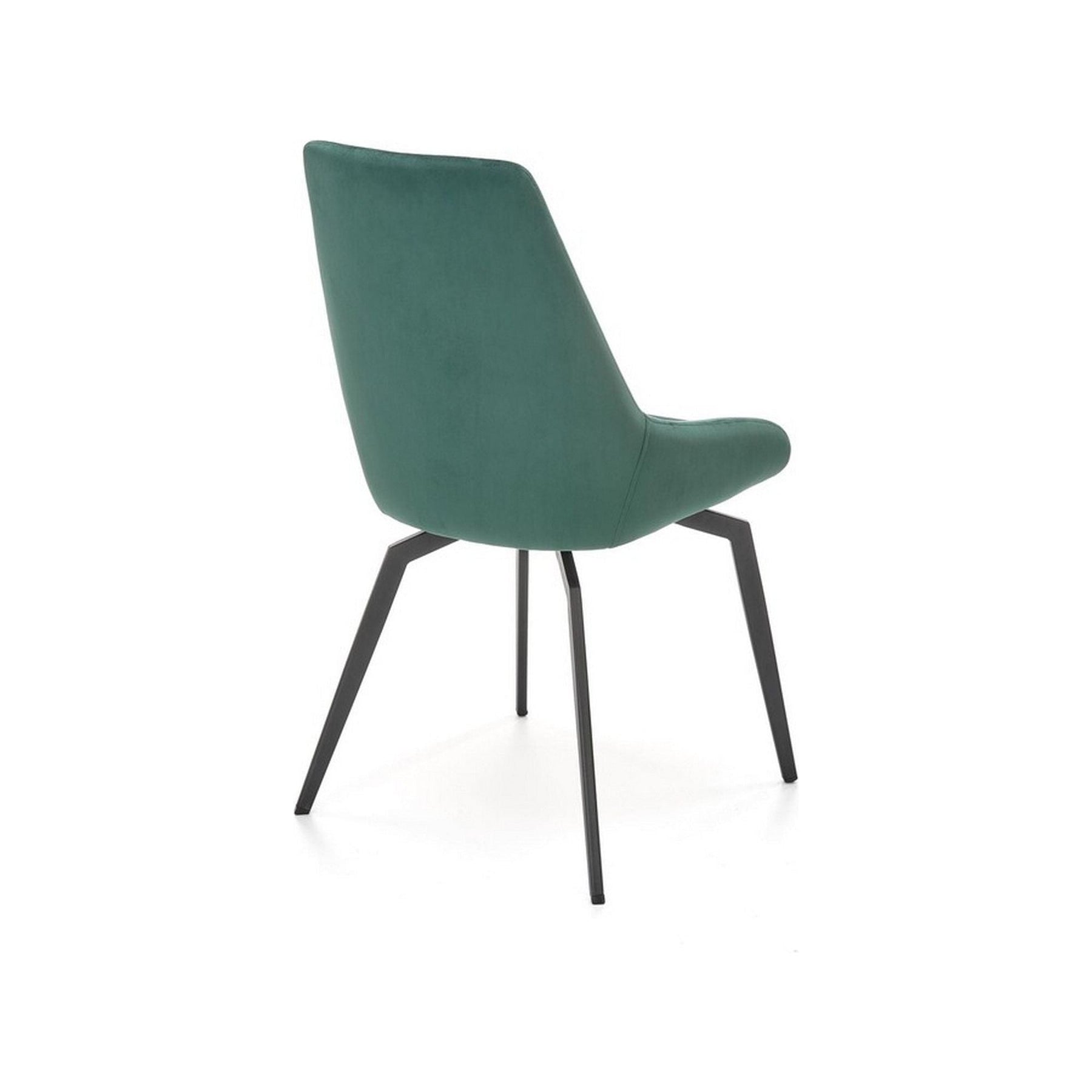 Scaun K479, verde/negru, stofa catifelata/metal, 49x60x91 cm