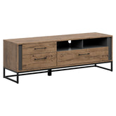 Comoda TV Luton cu 3 sertare, grafit/ stejar ribbeck maro, 44X160X54 cm