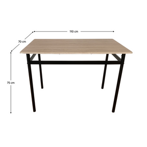 Set masa si scaune NAREN, stejar sonoma/negru, metal