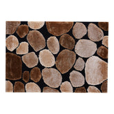 Covor PEBBLE TYP 2, 80x150 cm, forma dreptunghiulara, maro/negru, poliester