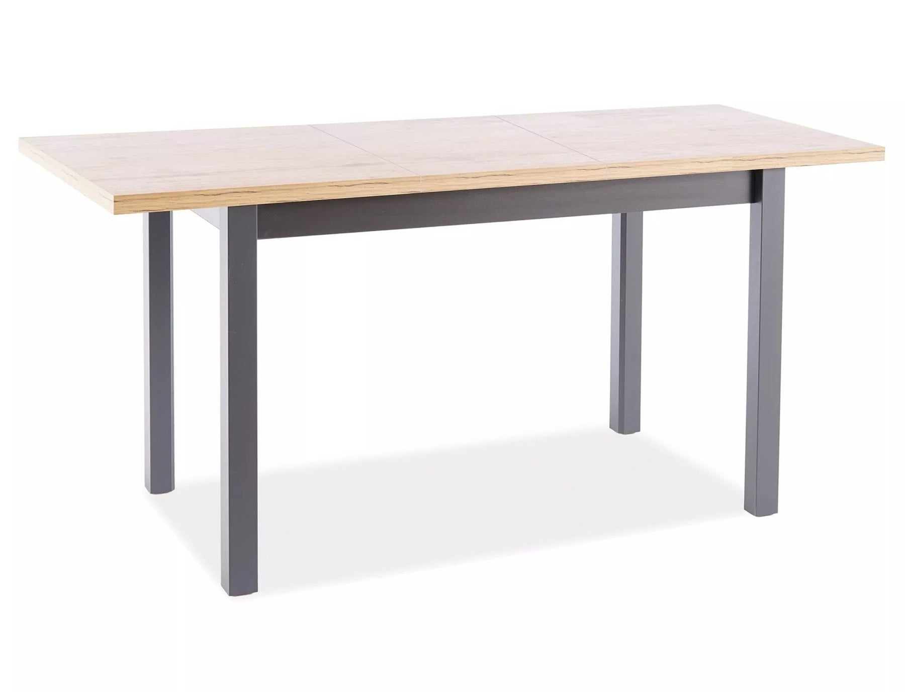 Masa extensibila ADAM, stejar artisan/negru, PAL laminat, 100/140x60x75 cm