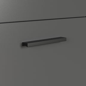 Vitrina suspendata ESTEBAN, gri grafit/stejar, PAL laminat, cu 3 usi, 90x34x99 cm