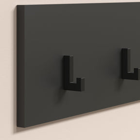 Cuier perete ESTEBAN, gri grafit, PAL laminat, 80.1x1.6x20 cm