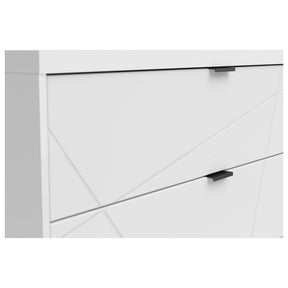 Comoda TV FORN, alb lucios, PAL, 156x42.5x61 cm