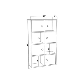 Biblioteca Tasso, stejar/alb, PAL melaminat, 72x25x123 cm