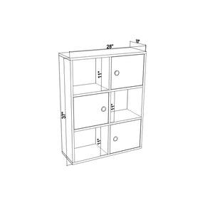 Biblioteca Tilton, alb/stejar, PAL melaminat, 72x25x93 cm