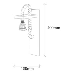 Lampa de perete Erebos-118-A, nuc, lemn, 11x18x40 cm