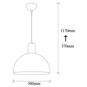 Lustra Sivani-MR-625, negru/alb, metal, 30x117 cm