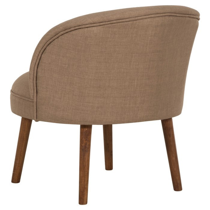 Taburet Nice, bej, stofa/lemn, 60x67x66 cm
