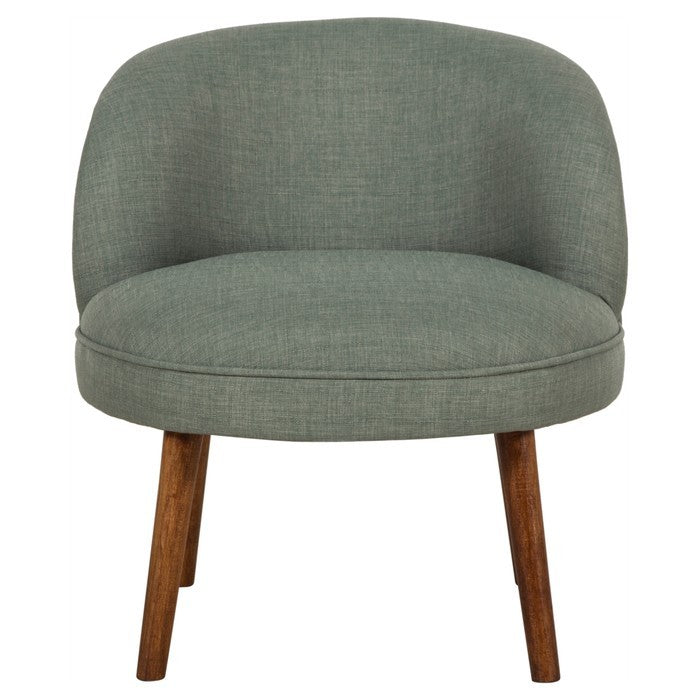 Taburet Nice, verde menta, stofa/lemn, 60x67x66 cm