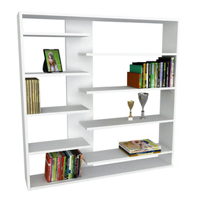 Biblioteca Hsi, alb, PAL, 125x22x126 cm