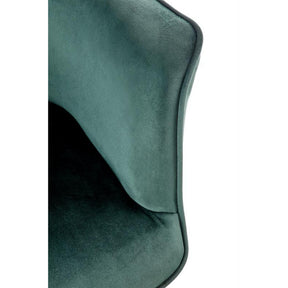 Scaun K468, stofa catifelata verde inchis, 67x62x84 cm